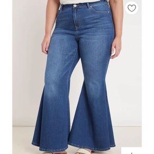 Eloquii Bell Bottom Flare Leg Denim Jeans